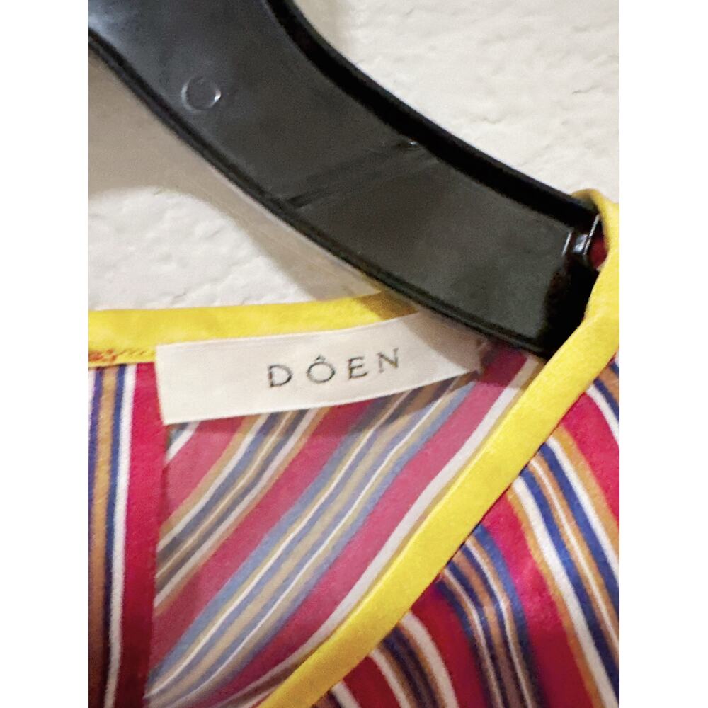 “rare” doen adelana silk dress le marais stripe XL - Picture 8 of 11